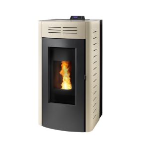 Stufa a pellet AQ21 Isola Caminetti Montegrappa 21 kw Crema